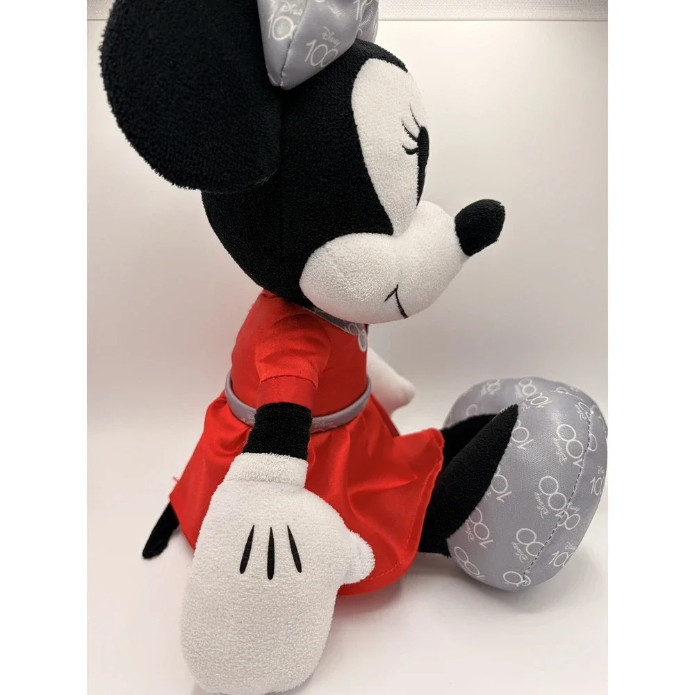Disney 100 Years of Wonder Minnie Mouse Red Dress Plush Stuffed Toy Collectible